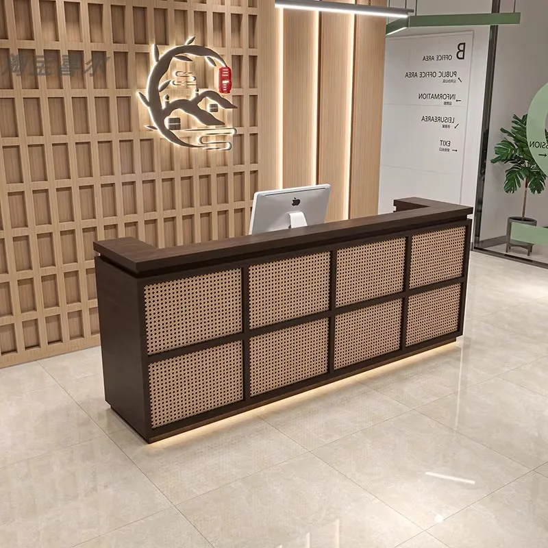 

Retro Clothing Store Reception Desks Homestay Modern Fashion Reception Desks Simple Office Furniture Reception Et Table YSJDT
