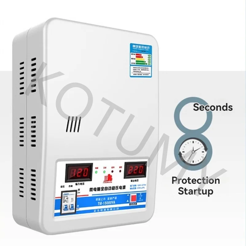 220V Voltage Stabilizer Automatic Household High-power 15/20kw Pure Copper Low-voltage Air Conditioner Special Voltage Regulator