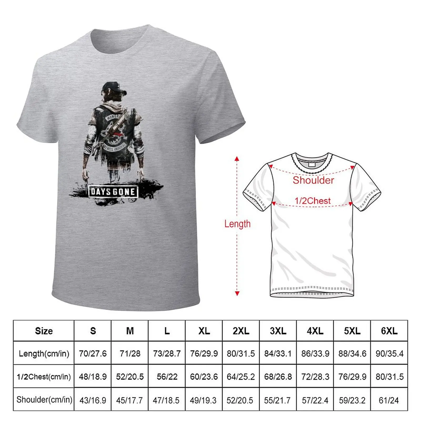 Days Gone t-shirt heavyweights blanks abbigliamento estetico anime mens t shirt graphic