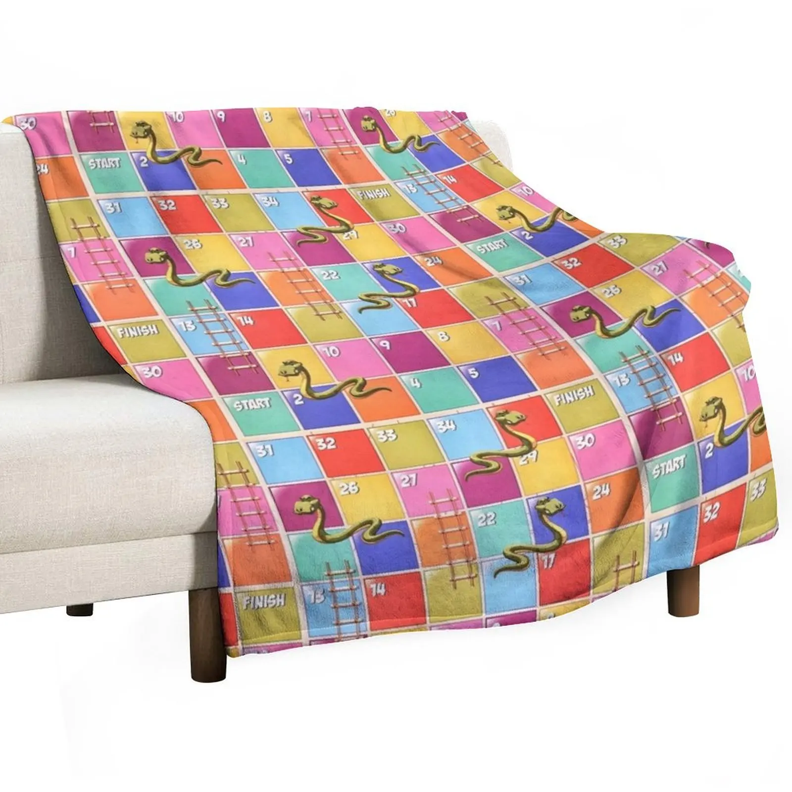 Snakes and Ladders Throw Blanket Camping Thermals For Travel Cute Plaid Sleeping Bag Quilt for sofa Blankets