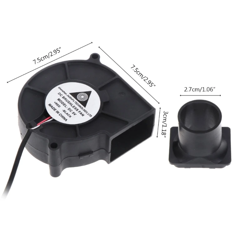 Imagem -06 - Usb 5v Ventilador Ventilador com Controlador Velocidade 2500rpm Mini Ventilador Portátil para Churrasqueira Cozinhar