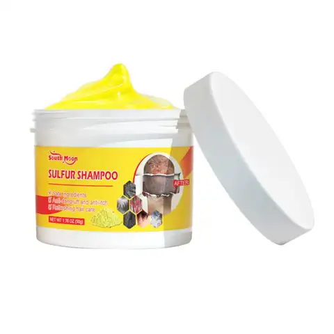 남녀공용 실용적인 유황 샴푸, 헤어 클렌징 크림, 헤어 트리트먼트, 비듬 유황 샴푸, 50g