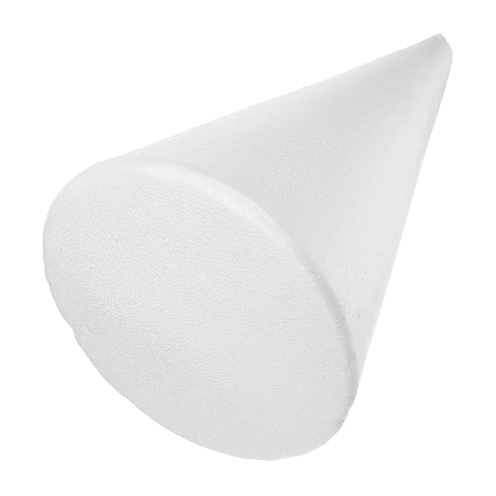 

White Polystyrene Foam Cone Craft Base for DIY Christmas Decorations Floral Arrangements and Festive Ornaments Multipurpose