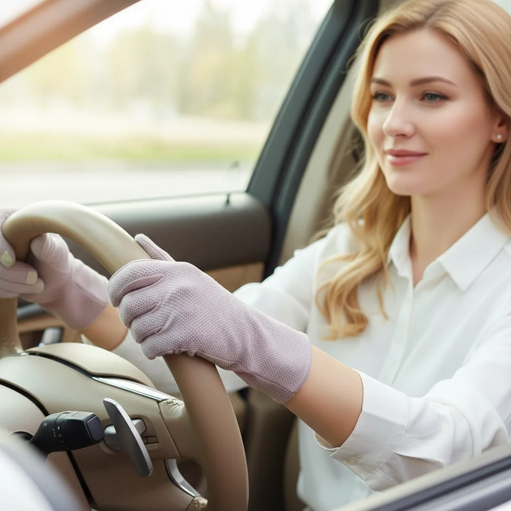 Cotton Touch Screen Anti-UV Women Gloves Sunscreen Gloves Riding Driving Gloves Mittens