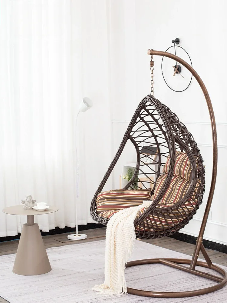 Glider Hanging Basket Rattan Chair Indoor Rocking Chair Bird's Nest Cradle Chair Home Swing