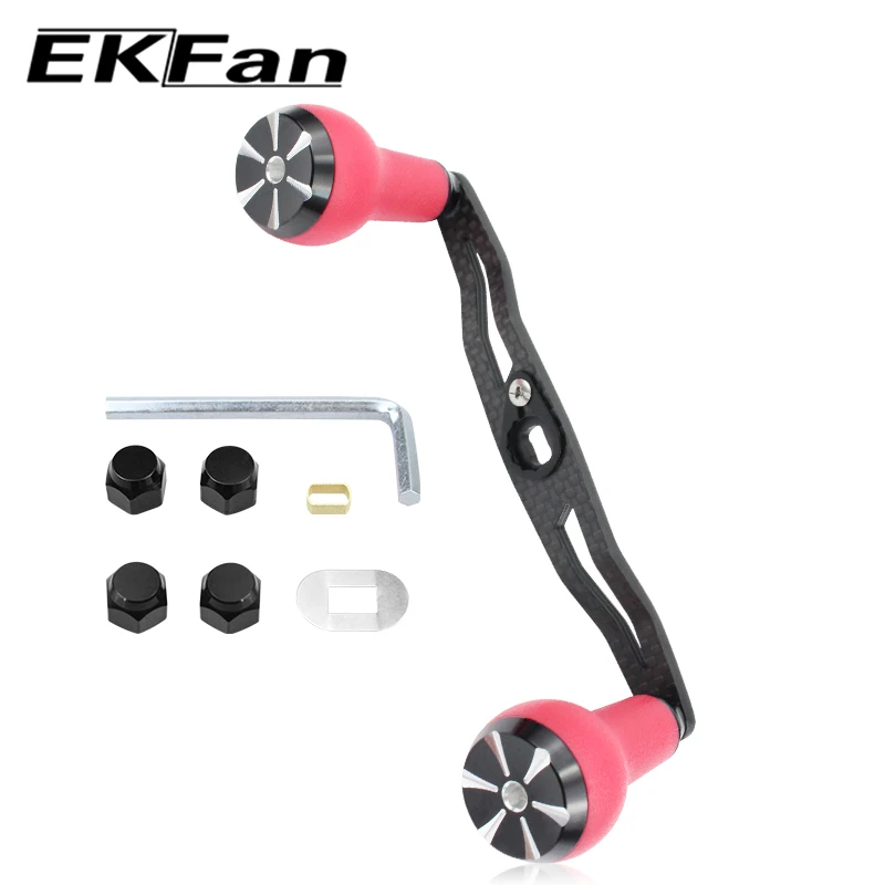 

Ekfan Series Fishing 130MM Carbon Fiber Handle with TPE Material Knob For SHI & DAIWA Baitcasting Reel Tackle Accessory