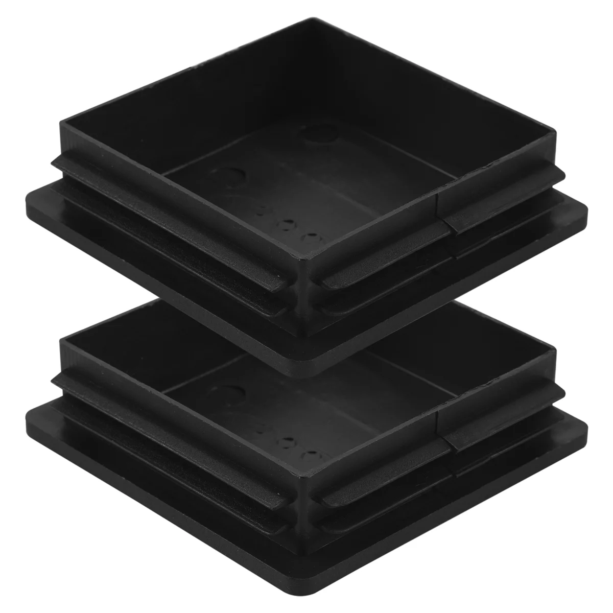 品質！ 80mm x 80mm 正方形プラスチックキャップパイプチューブインサートエンドプラグ 2 個