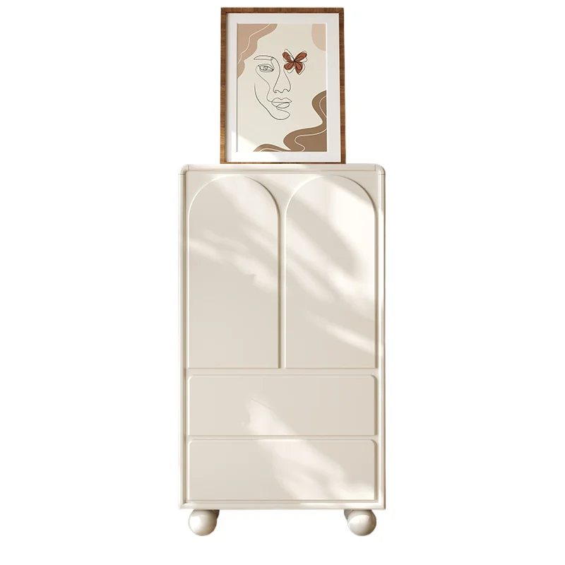 

French cream style solid wood household living room against the wall bucket cabinet