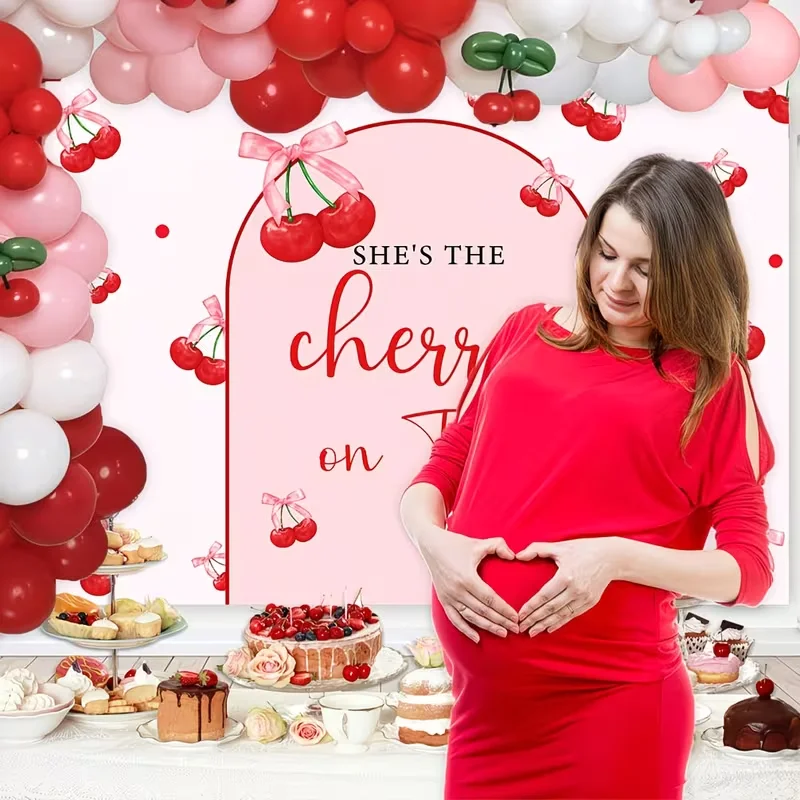 Sweet Cherry Leopard Theme Birthday Bridal Shower Party Decor Supplies Kiss Bow Women Background For Women Party Favors Gifts