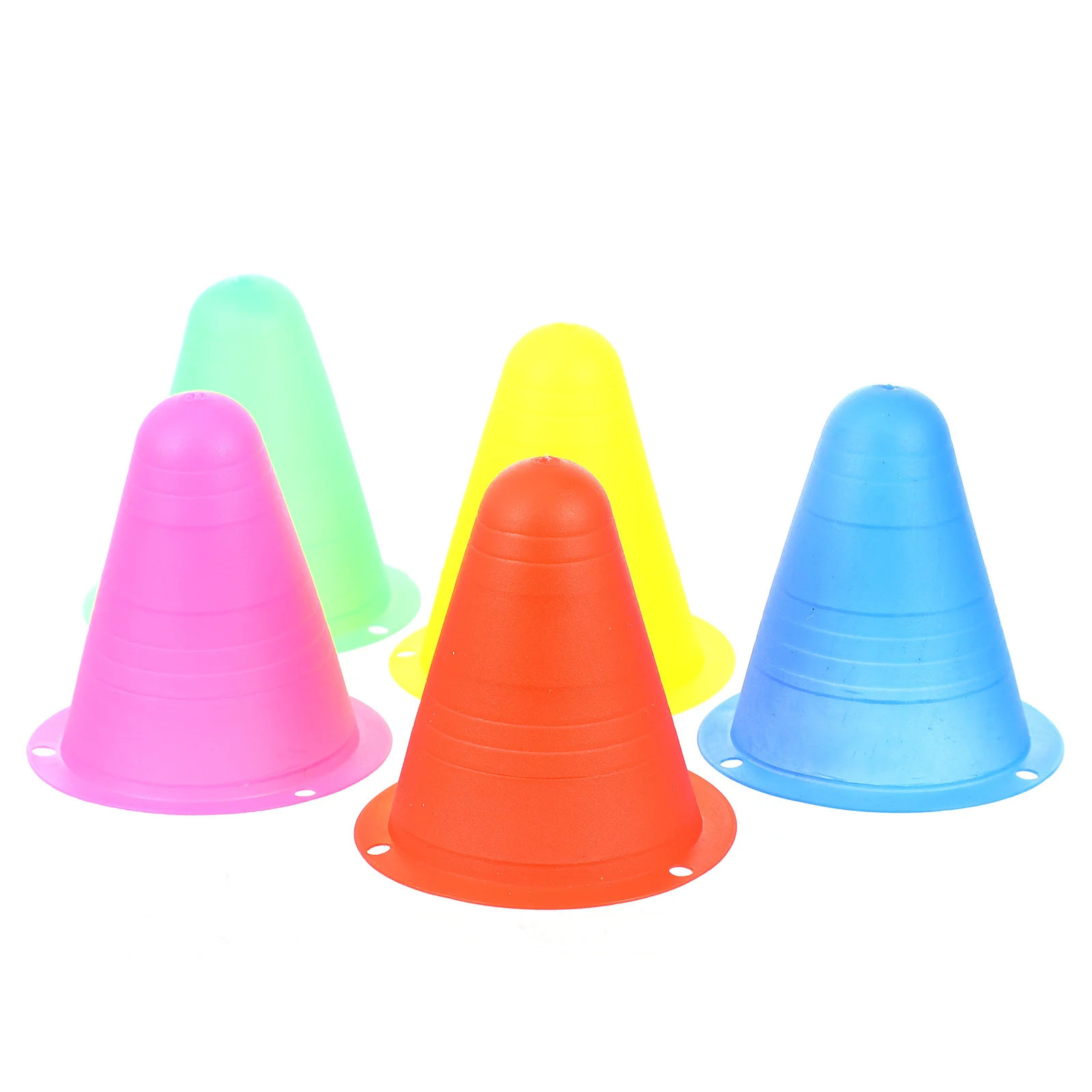 

25pcs Colorful Roller-Skating Marker Cones Flat Bottom Stable Training Obstacle For Kids Outdoor Indoor Use Windproof