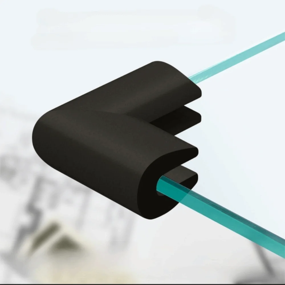 

4 шт., защитные угловые ограждения из пенопласта U-типа, мягкая губка, детская безопасность, стеклянная лента для края стола, толстая мебель, угловой бампер, мебель