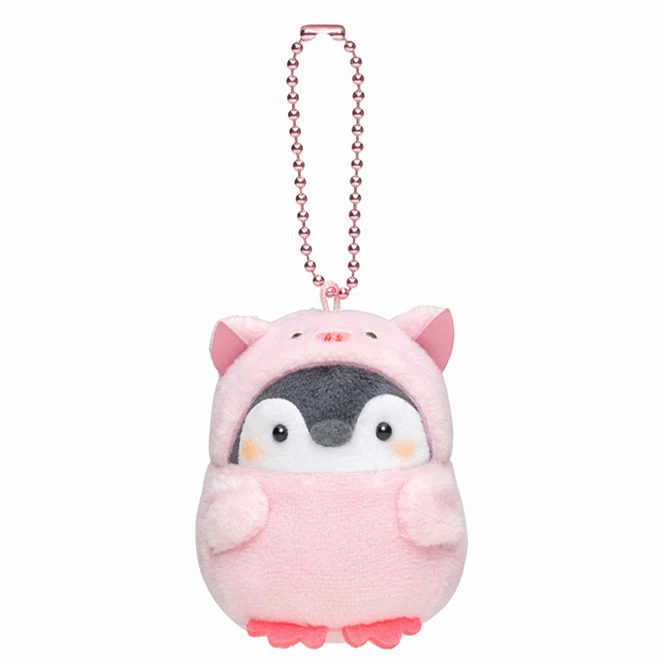 Boneca de pelúcia pinguim bonito Animal de desenho animado Brinquedos de pelúcia Chaveiro Anime Kawaii Pingente de saco anel Presente para meninas e meninos, Novo