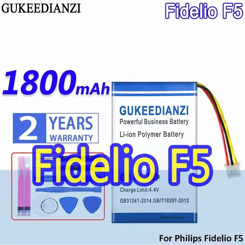 

Стереобатарея емкостью 1800 мАч, замена премиум-класса для Philips Fidelio F5