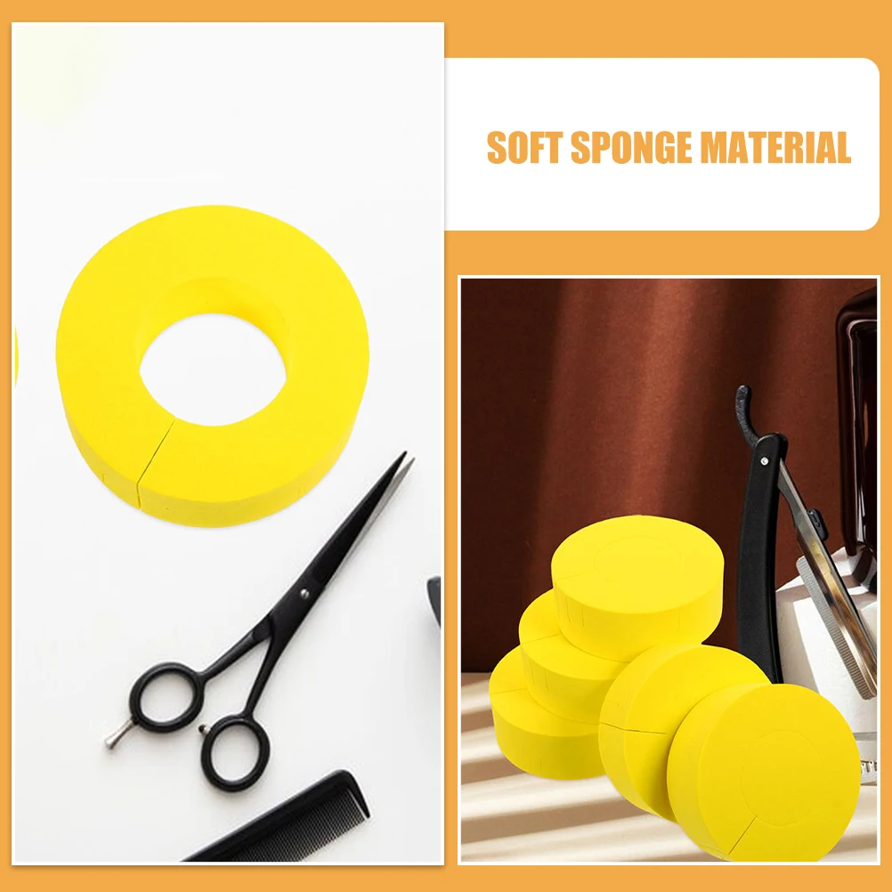 

6 Pcs Hair Reels Ring Curlers Curly Styler Tool Rings Small Sponge Curling Tools for Styling Man Black