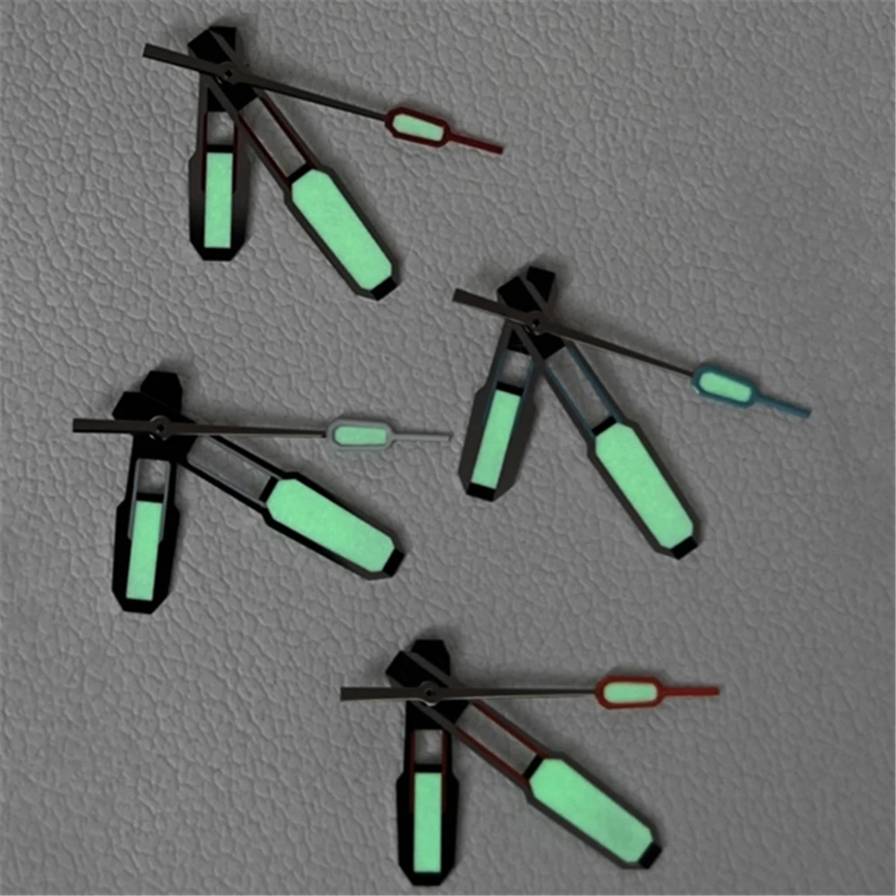 NH35 Pointer Modification Mechanical Watch hands Green Luminous NH36 Pointer Diving Watch Accessory Size 13mm sliver hand