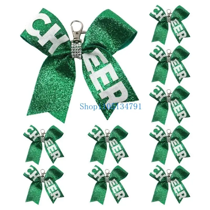 

98km 10Pieces Cheer Keychains With Rhinestones Bag Hangings Perfect For Team Gifts