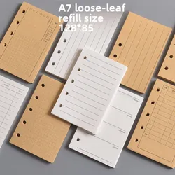 A7 Craft Loose Leaf Notebook Refill Spiral Binder Inner Page Grid Blank Line Diary Agenda PlannerSchool Stationery