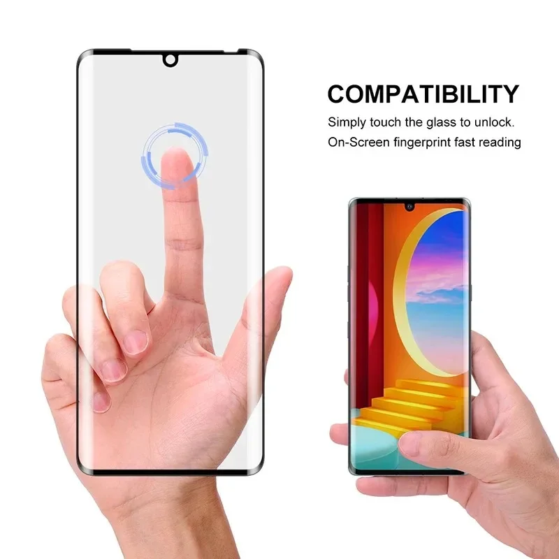 2Pcs Full Cover Curved Tempered Glass For LG Velvet LG G9 LM-G900N LM-G900EM 5G Screen Protector Protective Glass