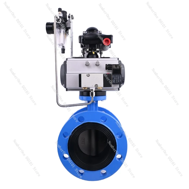 

D641X-16Q Pneumatic Flange Butterfly Valve Ductile Iron Body Rubber Ductile Iron Plate