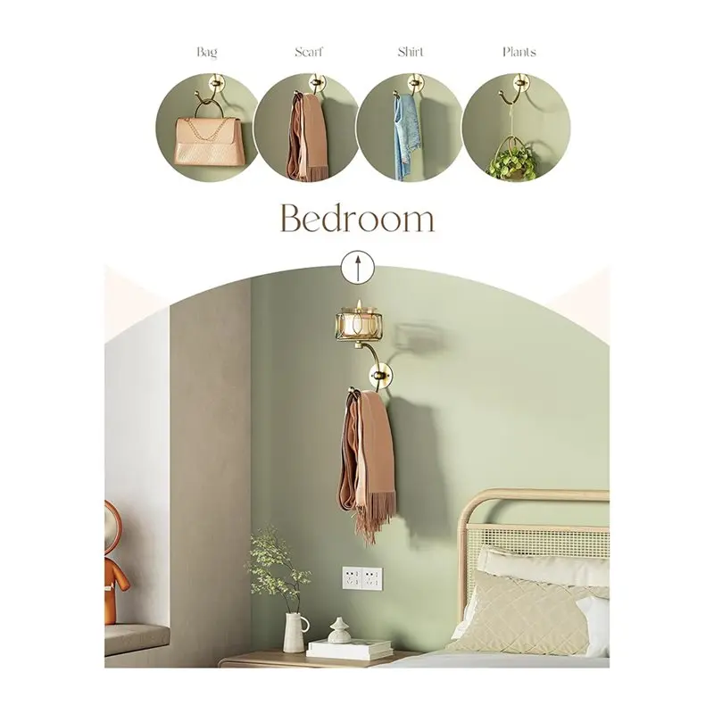 For Bathroom Wall Mounted Hand Towel Holder, Towel Hook With Integrated Cut Candles For Bathroom Decoration