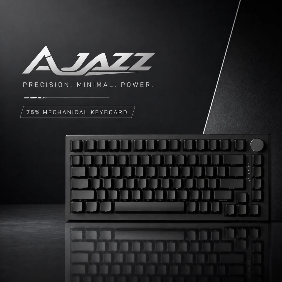 Ajazz AK820 Wired Gaming Mechanical Keyboard Side Engraved Keycap