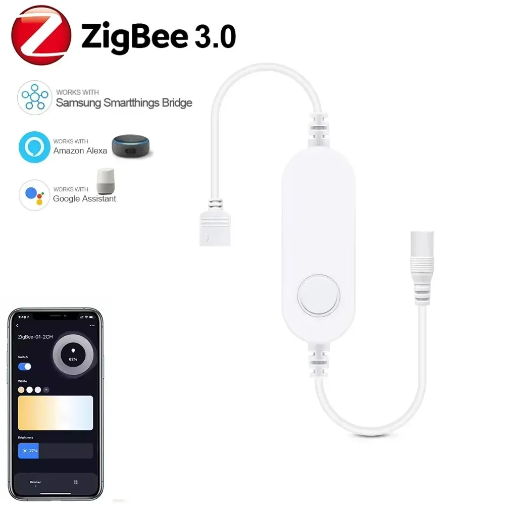 Zigbee 30CM LED Cabinet Light CCT Dimmable LED Under Cabinet Lighting Kitchen Cabinet Decor APP/Voice Control for Google Alexa