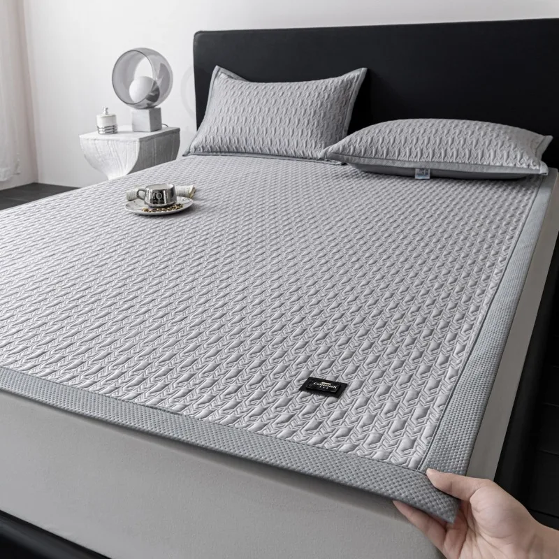 Composite sandwich PE ethylene jacquard ice bean mat ice ribbed twill mat tiled three-piece set