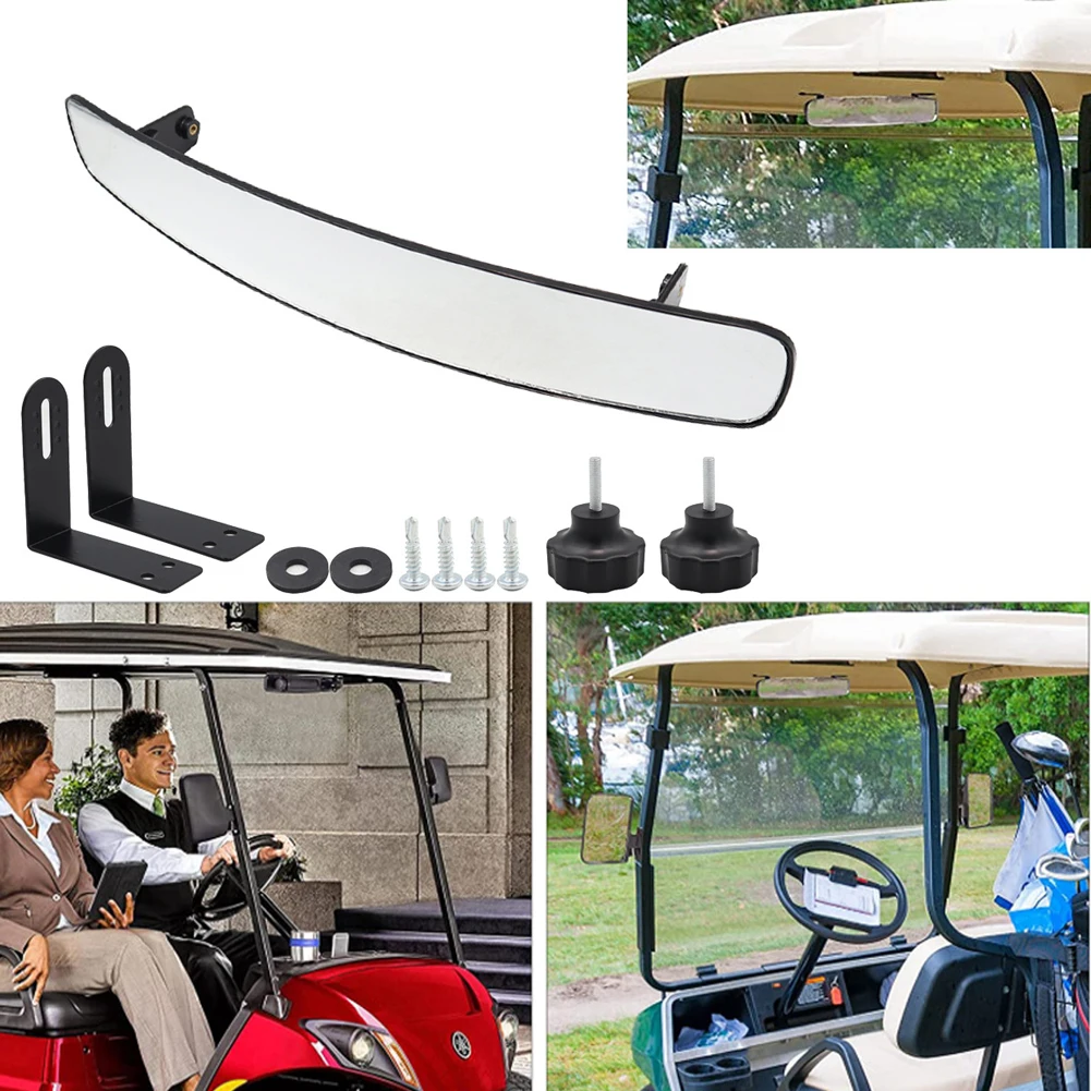 Golf Cart Side View Mirror Flexible Adjustment Rear View Mirror Folding for Golf Carts Club Car for Yamaha EZGO Zone Carts