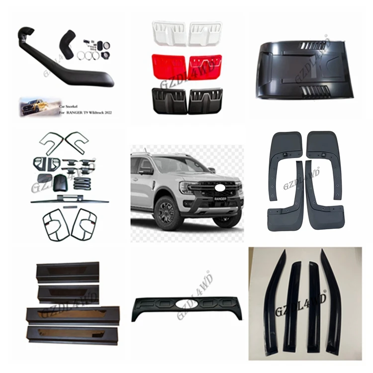 4X4 Pickup Steel Front Rear Bumper Car Bumper Compatible For FORD RANGER T9 2022 2023+ 6