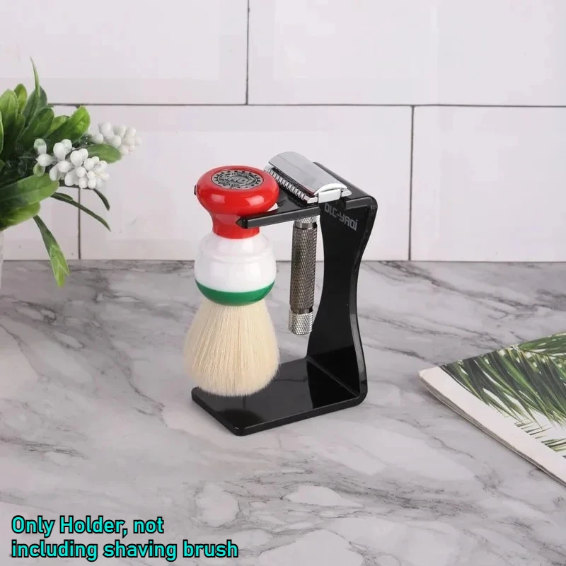 2026 Flash Sale! YAQI Cheap Creamy Black Color Shaving Brush and Razor Holder, Fast Shipping
