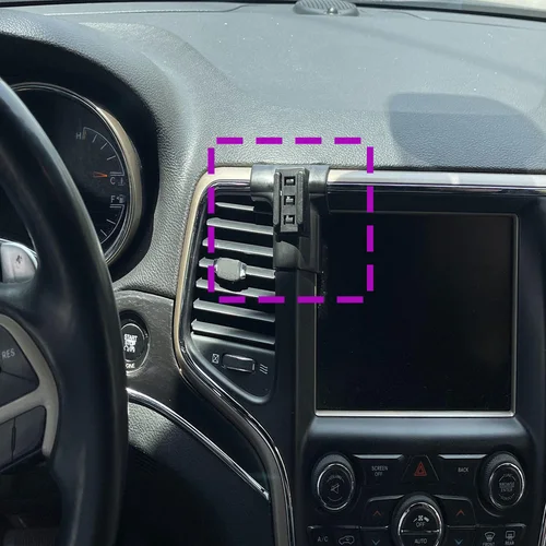 Imagen 2 del producto Para JEEP Grand Cherokee 2014 2015 2016 2017-2020 soporte de teléfono para coche Base de soporte fijo especial accesorios de carga inalámbrica