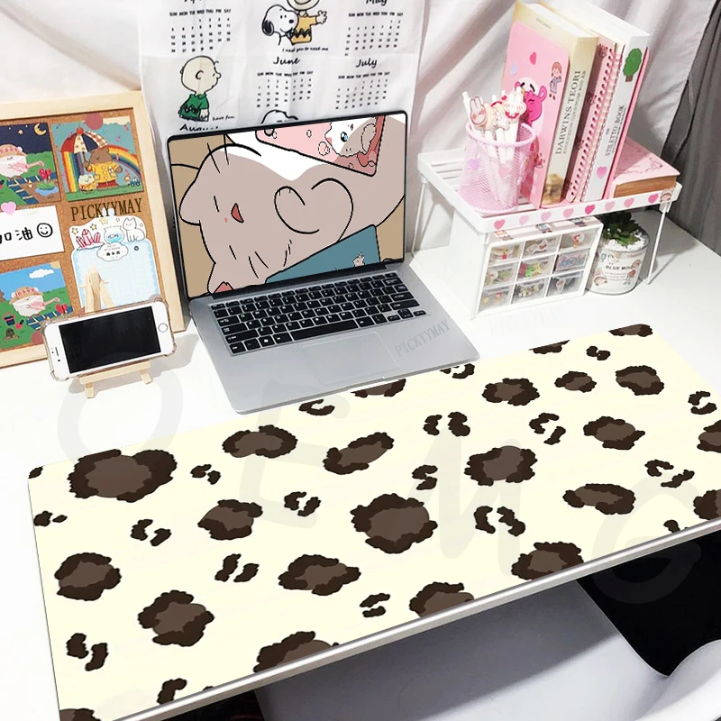 Gamer Mousepad Leopard Print Mouse Pad Large Mouse Mat Natural Rubber Desk Rug PC Desk Mats Original Design Mousepads