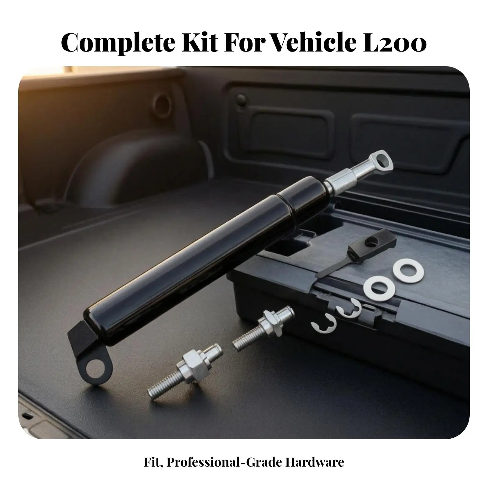 Pickup Truck Tailgate Assist Damper for L200 2005-2014 Hydraulic Shock Rod Kit with Retaining Clips