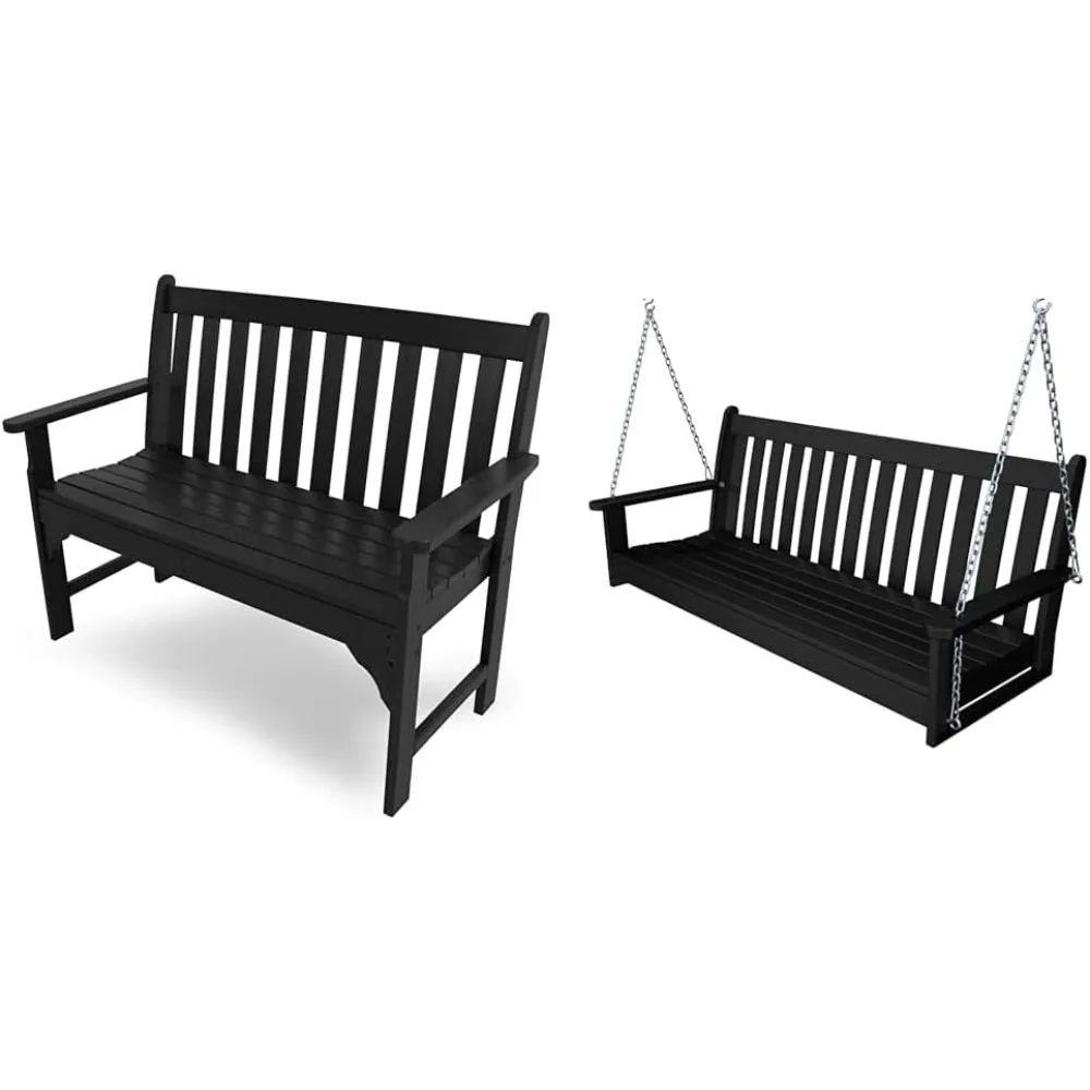 

Черные уличные качели, скамейка 48 дюймов, качели 60 дюймов