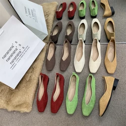 Bailamos Women Red Lightweight Shoes Square Toe  Slip On Vintage Soft Ballet Flats Female Shoes Ballet Flats Casual Sneaker Shoe