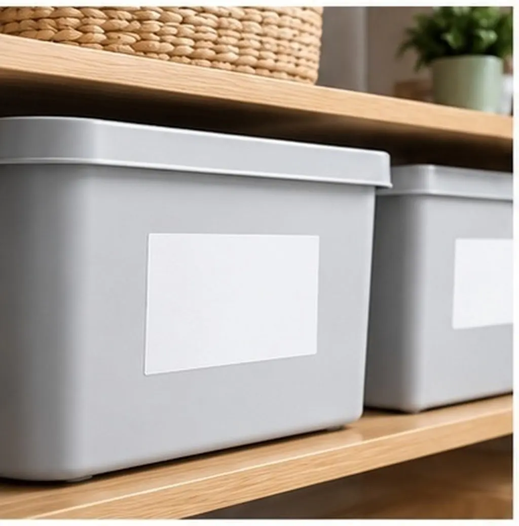 50Pcs White Blank Removable Labels 6x4 Inch Stickers for Storage Bin Organization Office Home Packing Labels for Storage Bins view 6
