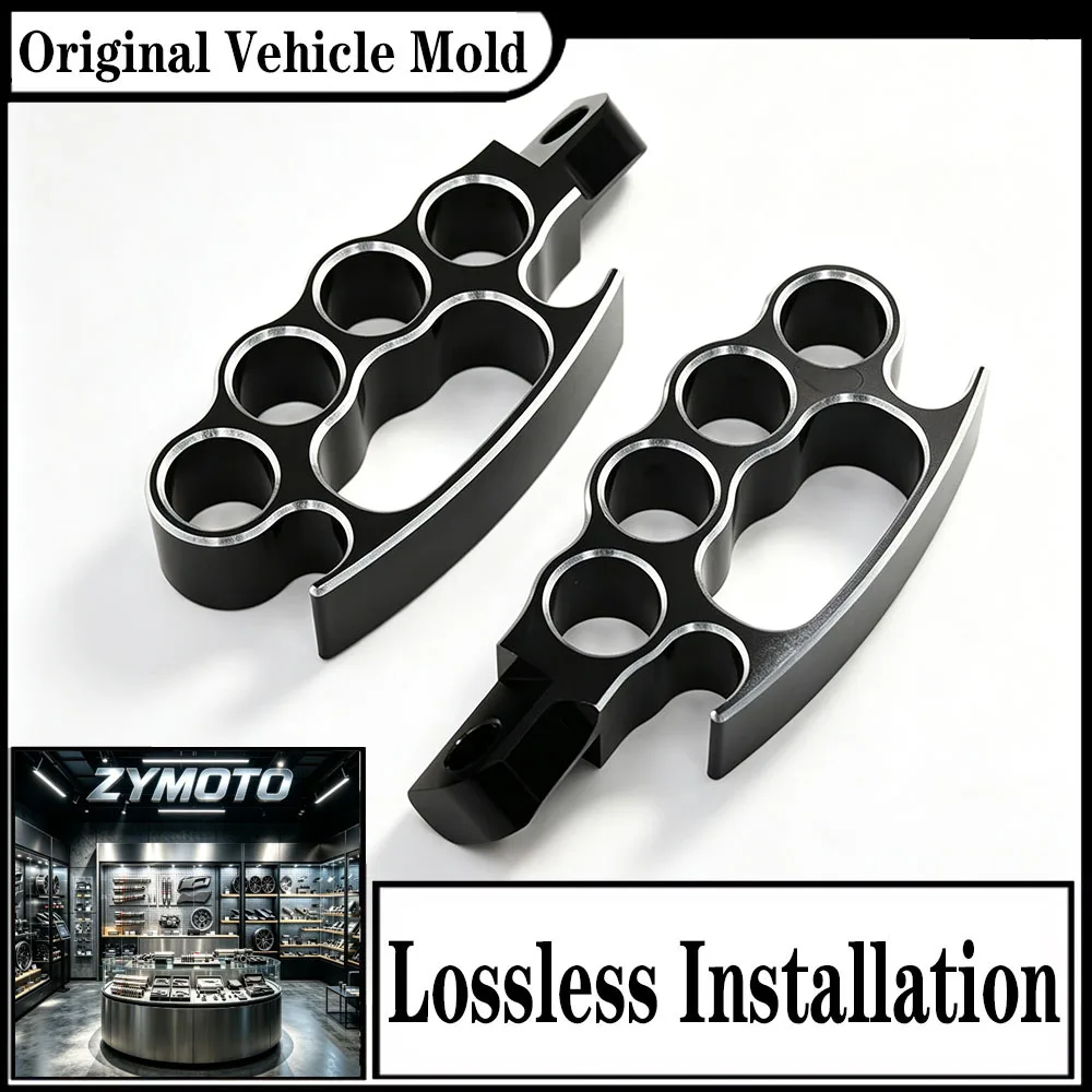 FOR Harley Dyna Softail Touring Sportster V-Rod Road King Street Glide Iron 883 1986-2013 Flying Knuckle Foot Pegs CNC Aluminum