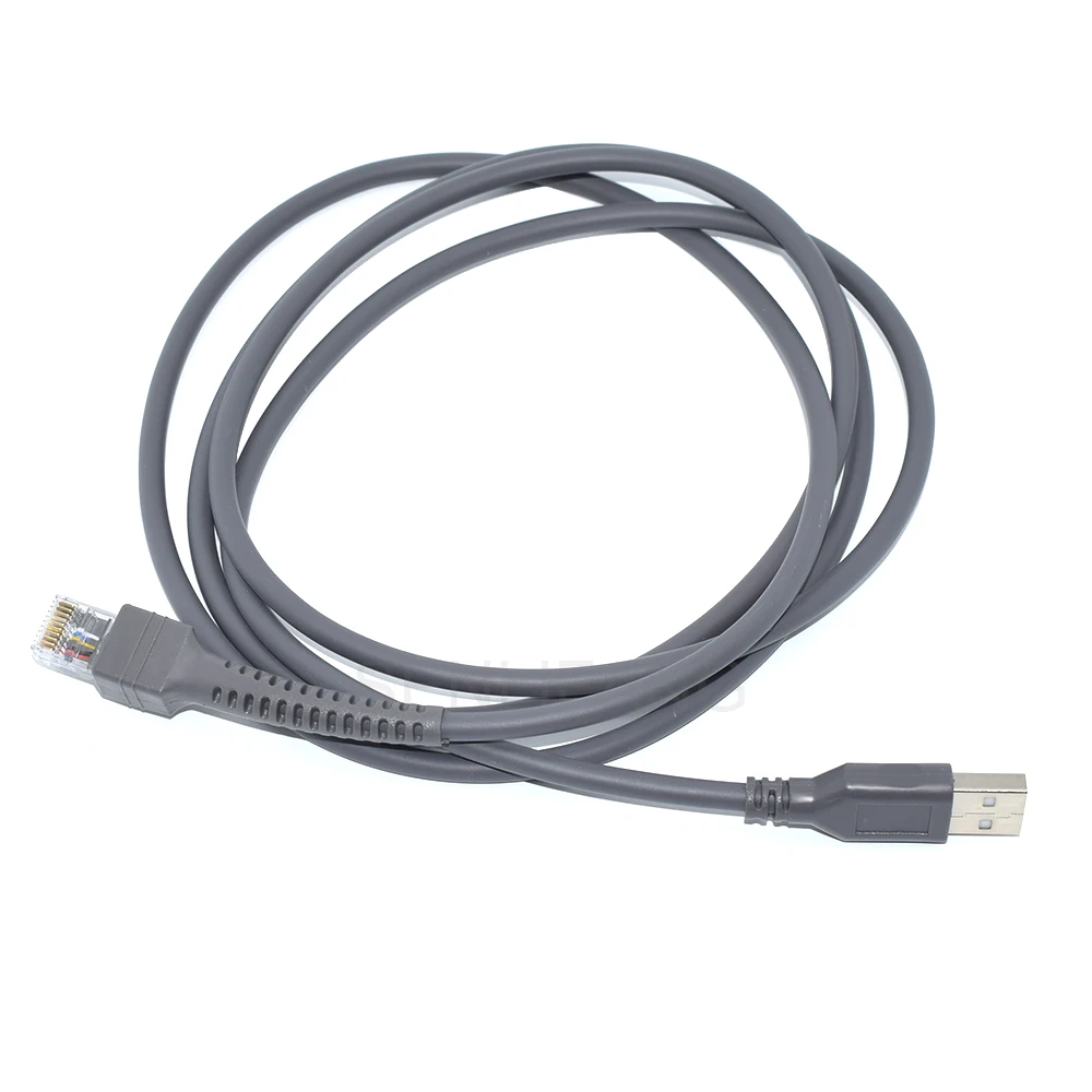 2M USB Ke RJ48 RJ50 Kabel Data Pemindai untuk LS1203 LS2208 LS4208 LS3008 CBAU01-S07ZAR Simbol Pemindai Kode Batang Bagian Kabel Drop Ship