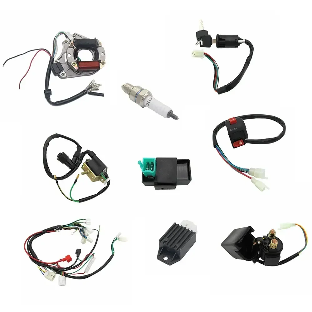 1set for Complete Electrics R Coil CDI Wiring Harness for 4 Stroke ATV KLX 50cc  110cc 125cc Quad Bike