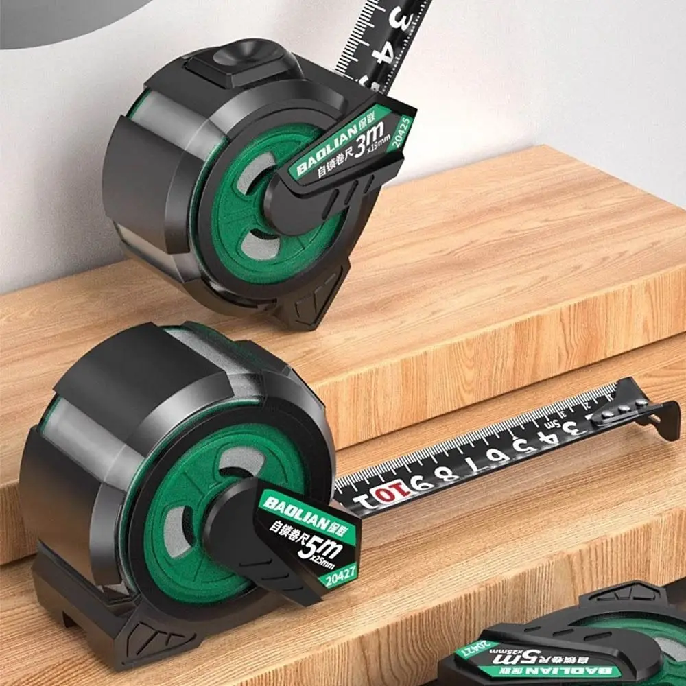 3m/5m/7.5m/10m Self Locking Steel Tape Measure Wear-Resistant Hardened Retractable Measuring Tape Waterproof High-Precision