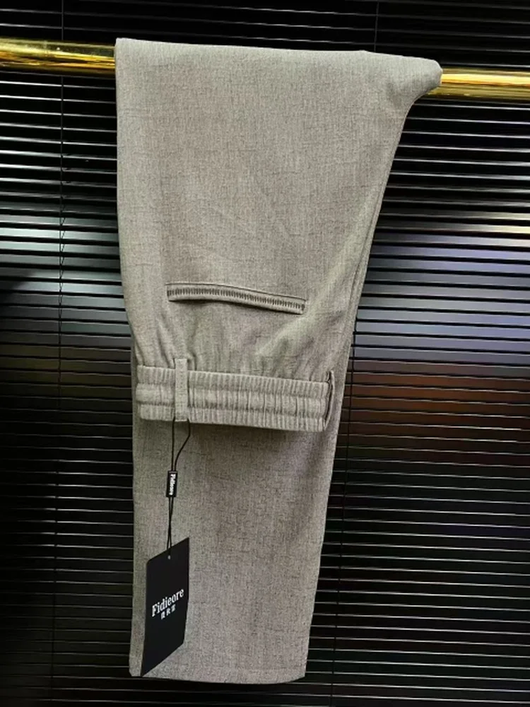 

New Men's Casual Pants Spring Autumn Sli Personali Lightweight Luxury Trendy Faion High-End Versatile Cool Straight Leg