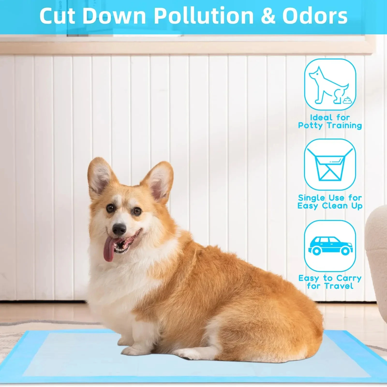 Household Pet Urine Pad Non-woven Thickened Dog Special Urine Pad Absorbent Deodorant Dog Urine Pad Portable Pet Urine Pad