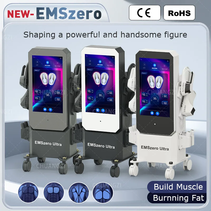 Emszero Body Sculpting Machine 4 Handle R-F EMS Hiemt Muscle Build Fat Reductions Ultra Device