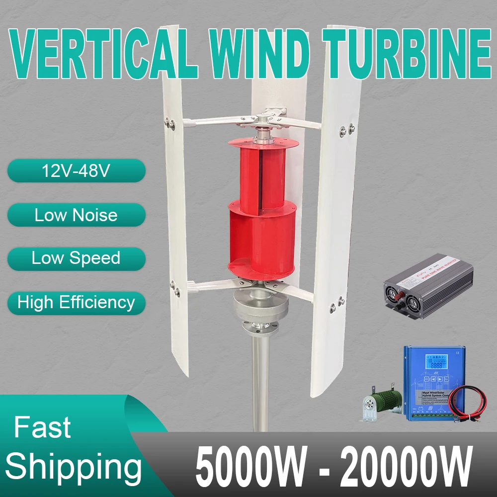 

5000W 8000W Wind Turbine Generator 12V Wind Turbine Kit Wind Power Generator with MPPT Controller for 10000W Home Farm RVs Boats