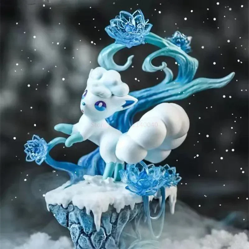 Figura de Pvc de Pokémon de 15cm, estatua de Alolan Vulpix, modelo de Anime coleccionable, decoración de escritorio, juguetes Kawaii, regalo de seis colas