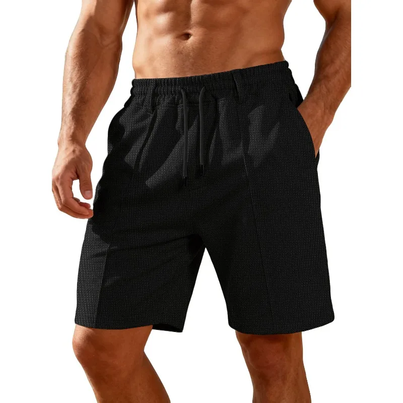 

America, Amazon Men's Summer Sports Loose Casual Fashion Drawstring Pineapple Grid Composite Shorts Beach Pants Men's DF-120