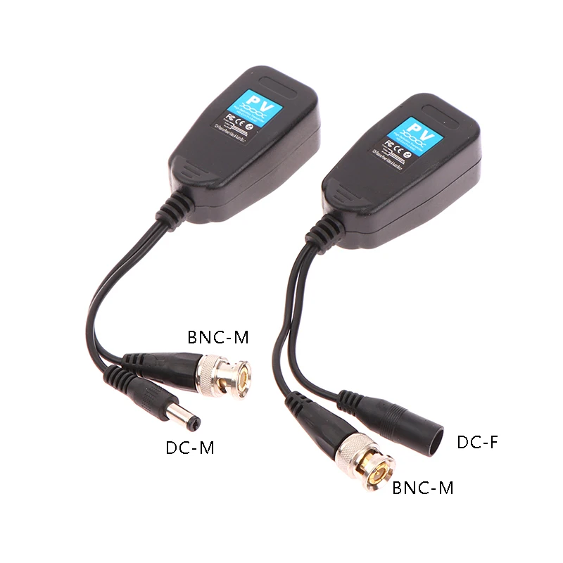 Passive Video Power Supply Two-in-one Coaxial/analog HD Twisted Pair Transmitter RJ45 Network Cable To Bnc Video Camera