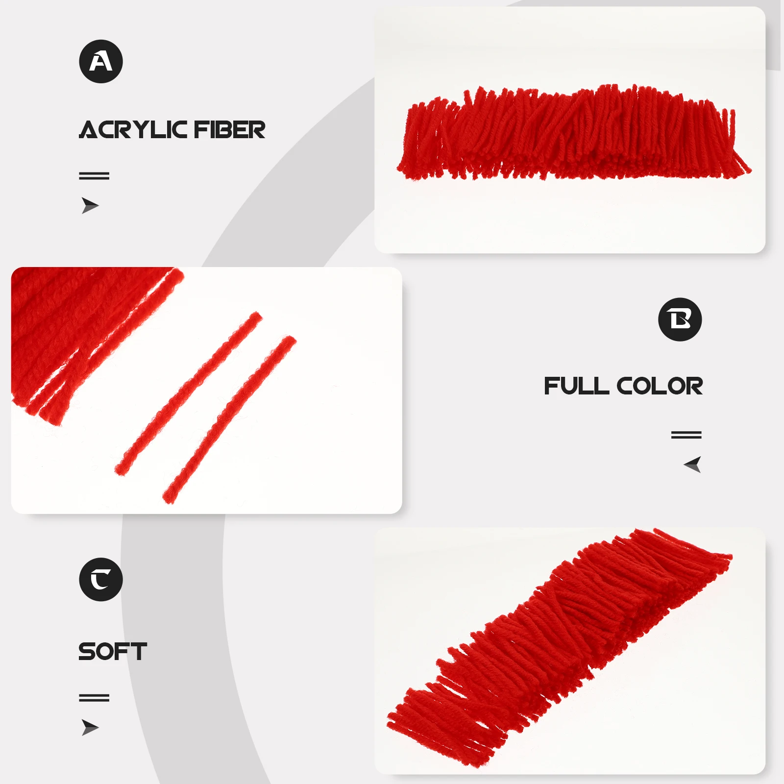 Acrylic Craft Yarn Set For Diy Crochet Rugs Embroidery Latch Hooking Weaving Pre-Cut Wool Thread Kits Fiber Woolen