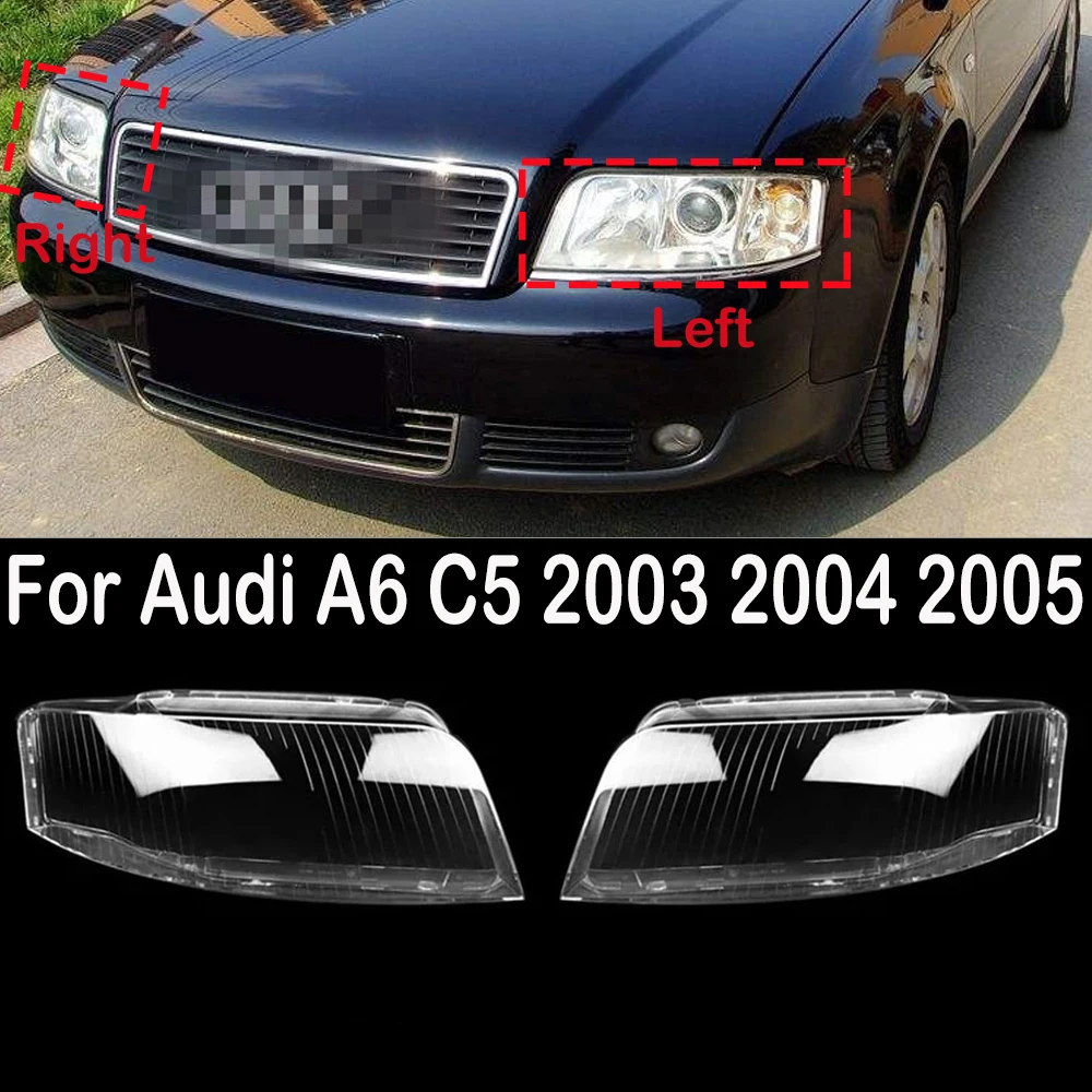 

For Audi A6 C5 2003 2004 2005 Front Headlight Shell Protective Transparent Head Light Lens Cover Clear Headlamp Lampshade Cap