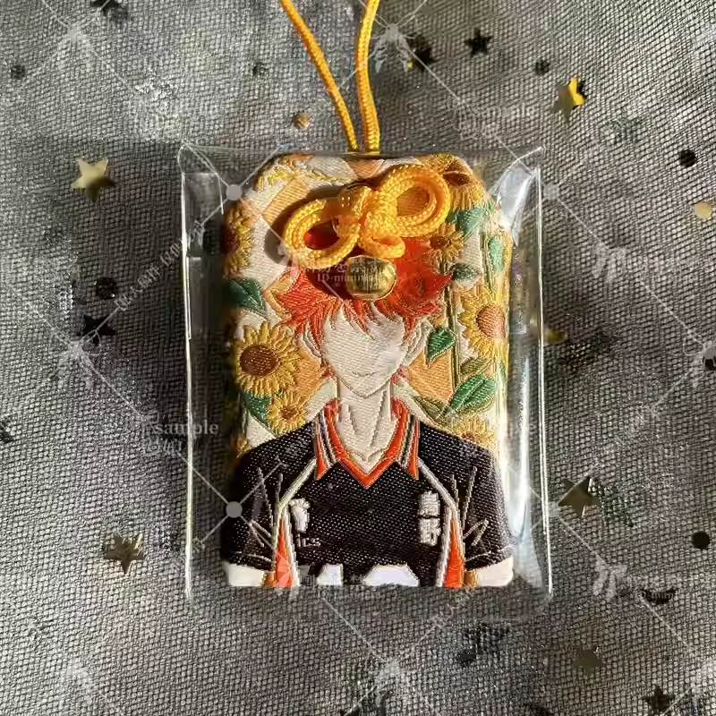 애니메이션 하이큐!! Shoyo Hinata 코스프레 엠블럼 배지 부적 액세서리 기념품 보호 부적 펜던트 마스코트 장식 선물